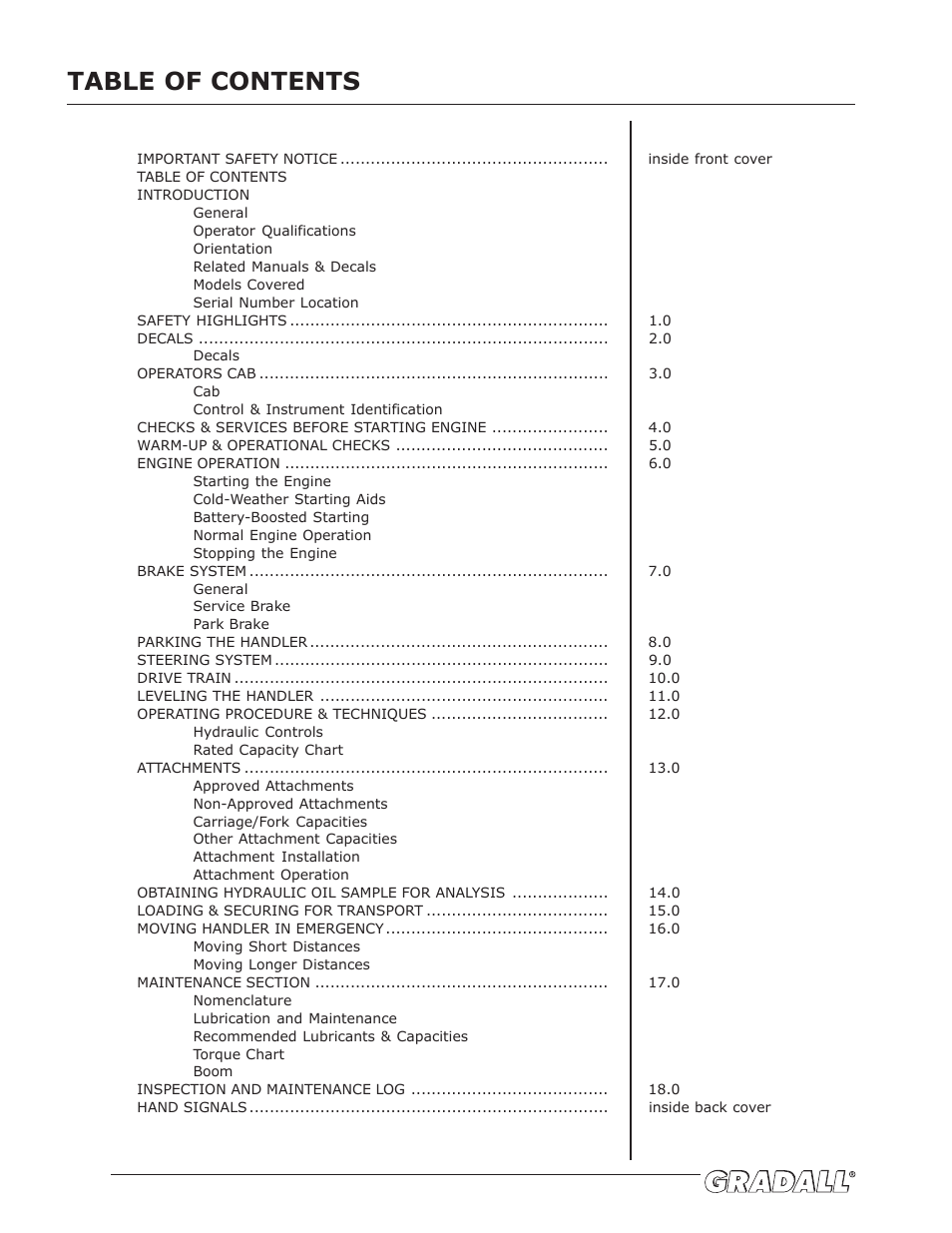 JLG G9-43A (9151-4003) Operator Manual User Manual | Page 6 / 60
