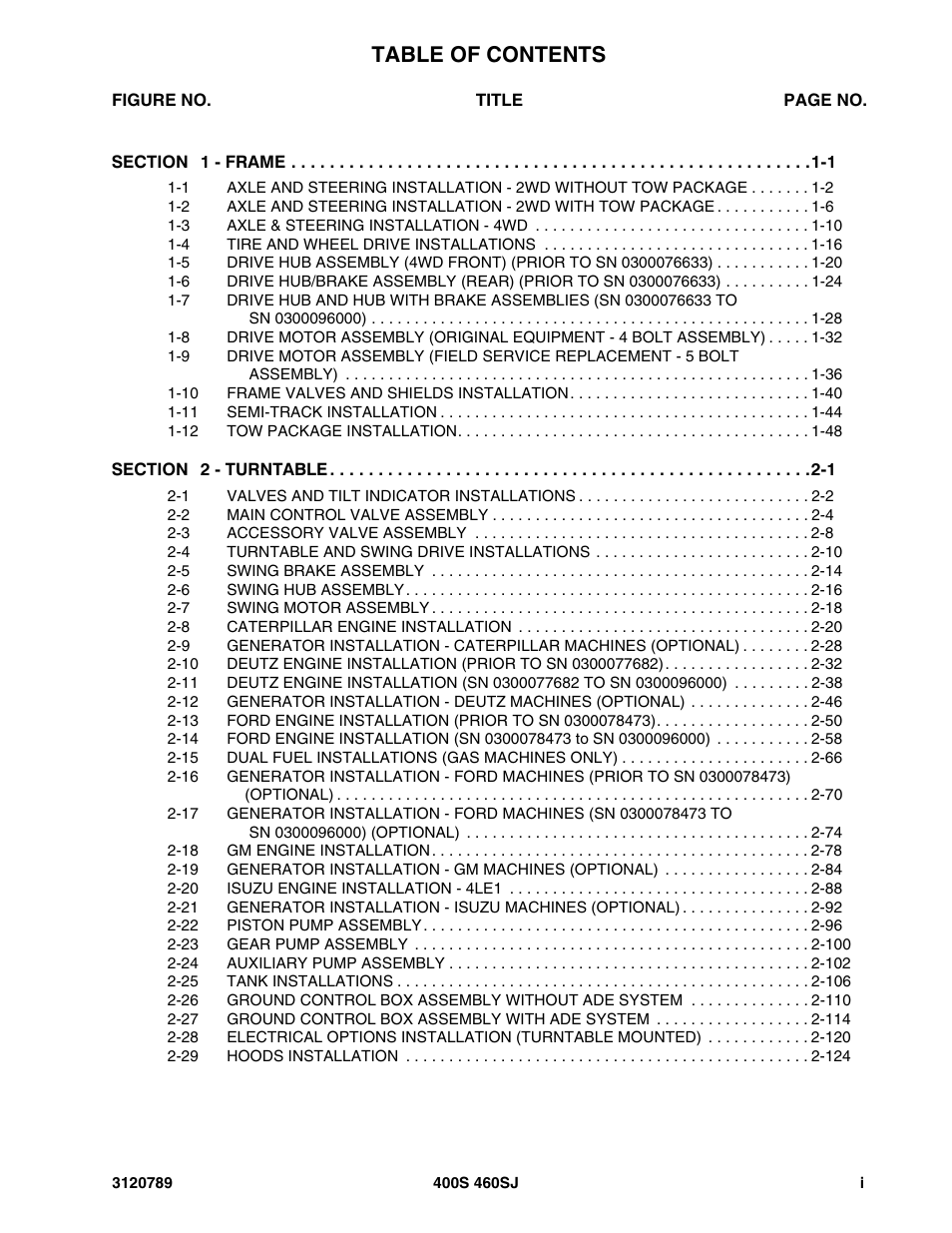 JLG 460SJ ANSI Parts Manual User Manual | Page 5 / 346