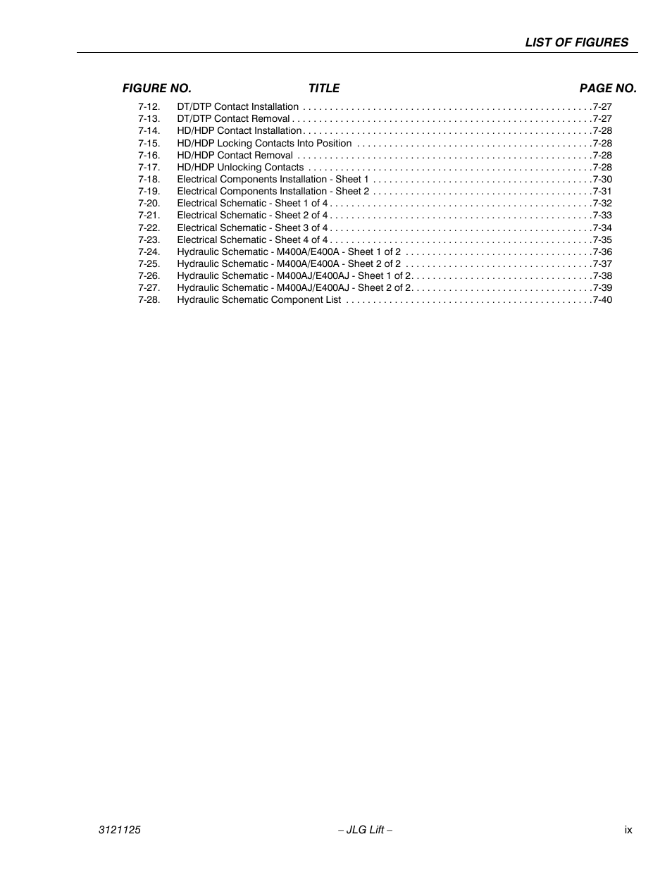 JLG M400 ANSI Service Manual User Manual | Page 13 / 256