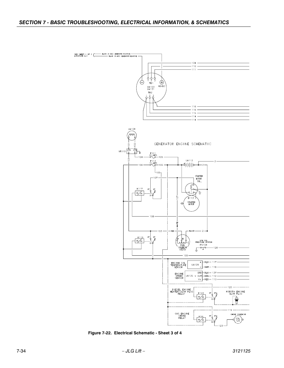 Electrical schematic - sheet 3 of 4 -34 | JLG M400 ANSI Service Manual User Manual | Page 248 / 256