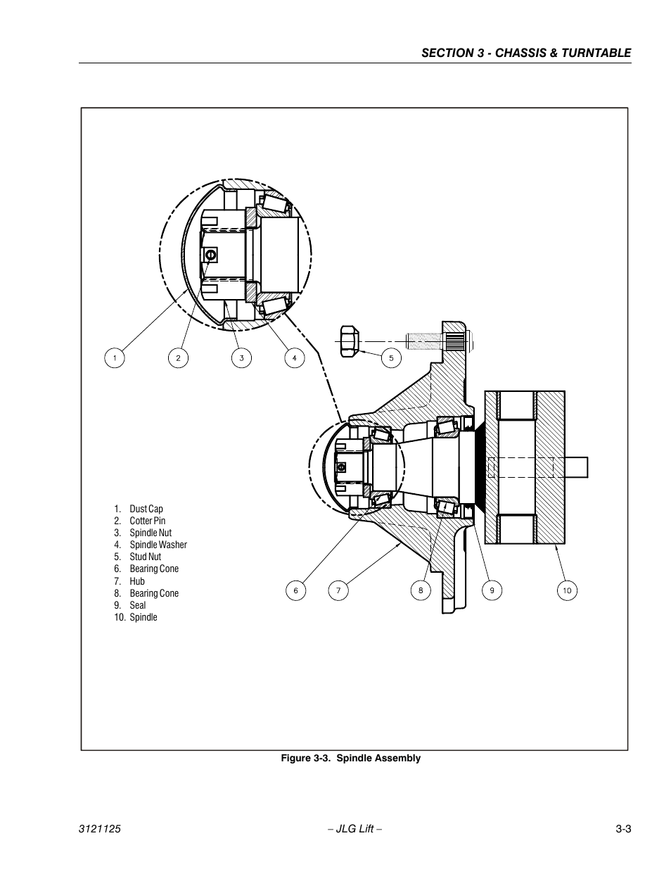 Spindle assembly -3 | JLG M400 ANSI Service Manual User Manual | Page 45 / 256