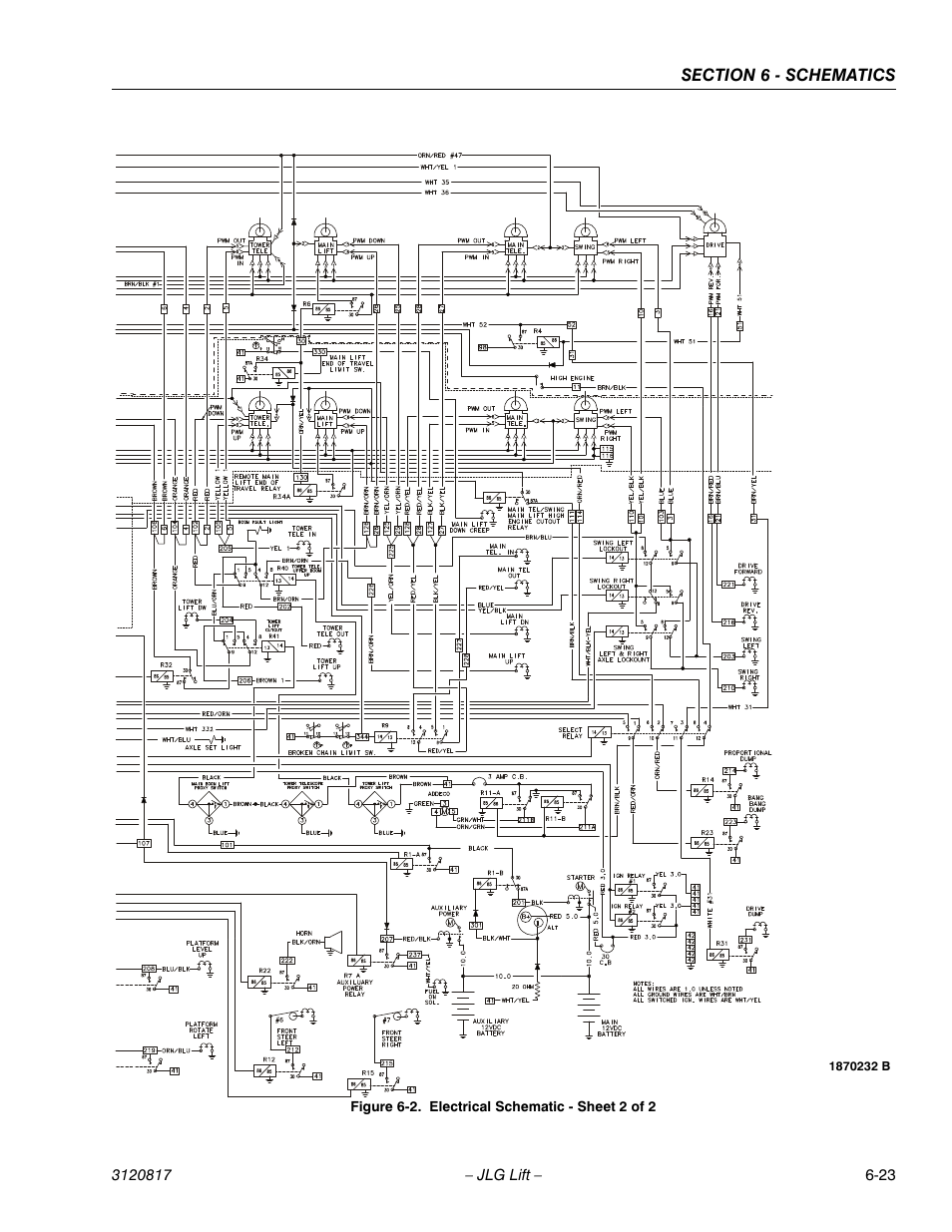 Electrical schematic - sheet 2 of 2 -23 | JLG 150HAX Service Manual User Manual | Page 151 / 156