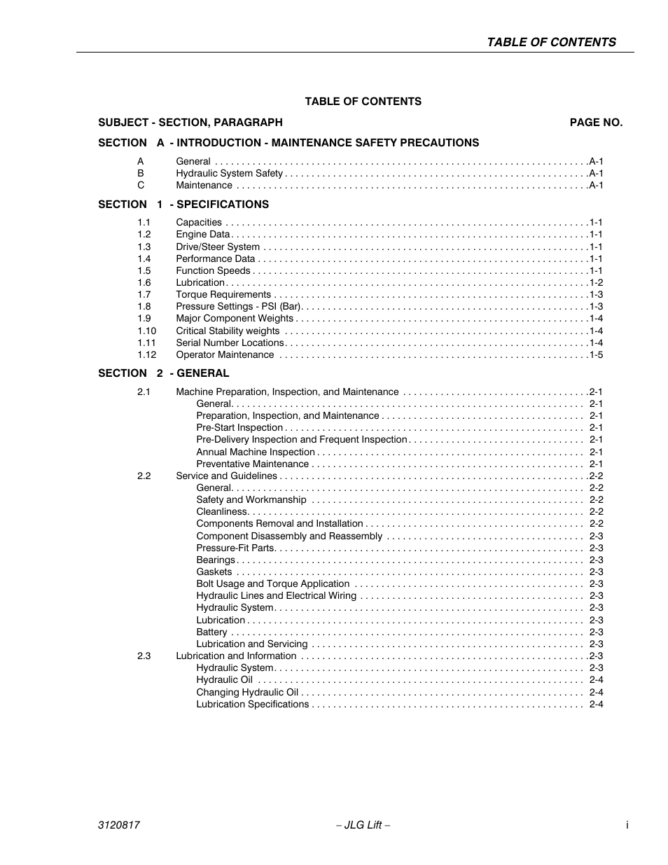 JLG 150HAX Service Manual User Manual | Page 5 / 156