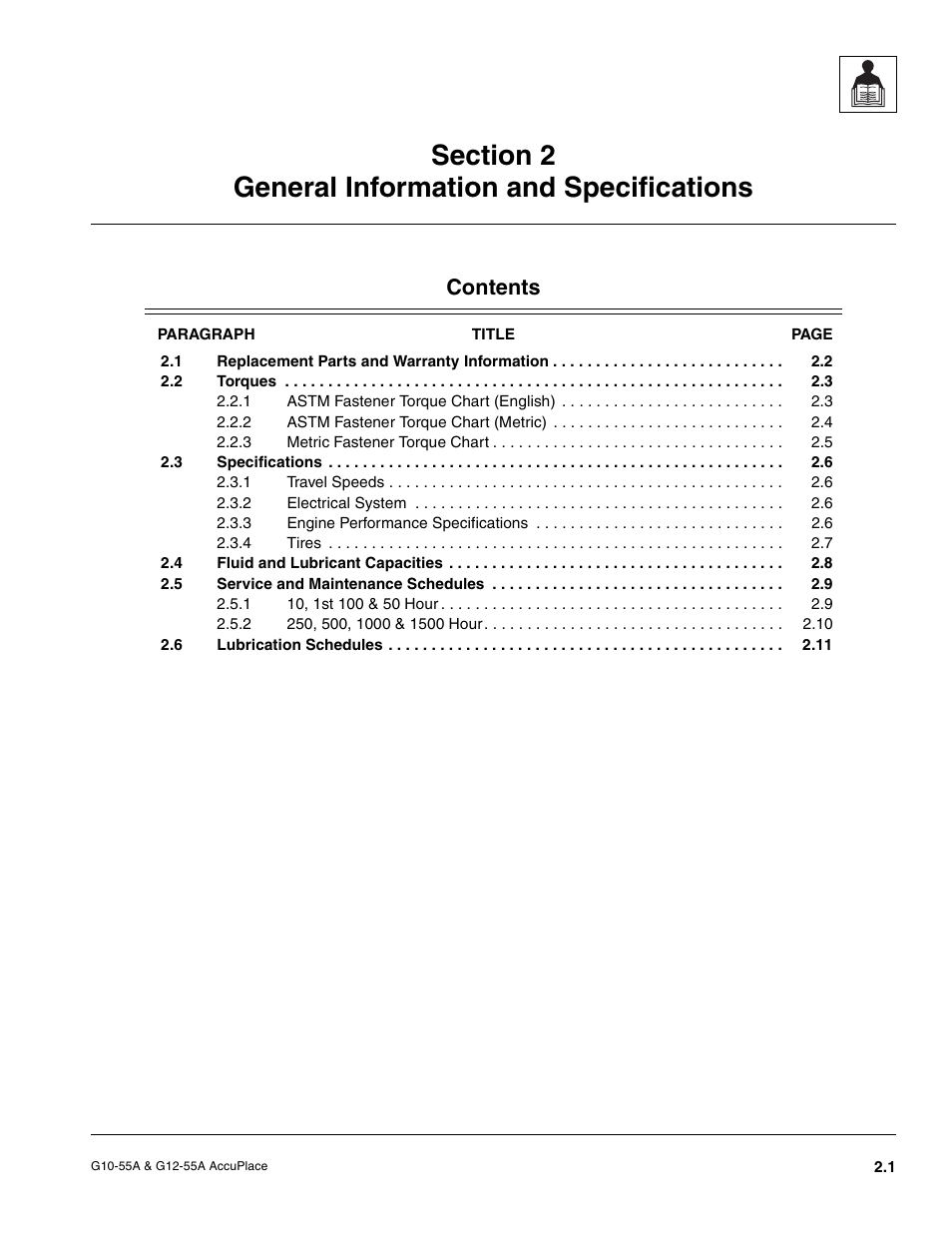 JLG G12-55A AccuPlace Service Manual User Manual | Page 11 / 230