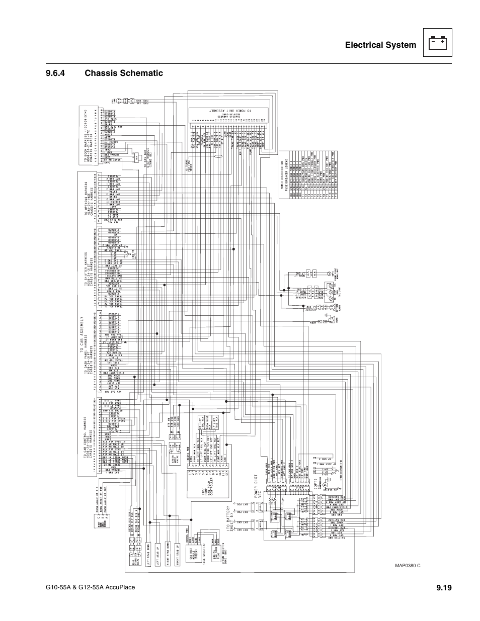 4 chassis schematic, Chassis schematic | JLG G12-55A AccuPlace Service Manual User Manual | Page 137 / 230