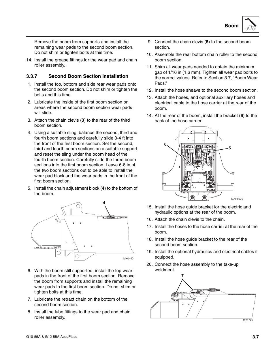 7 second boom section installation, Second boom section installation | JLG G12-55A AccuPlace Service Manual User Manual | Page 29 / 230