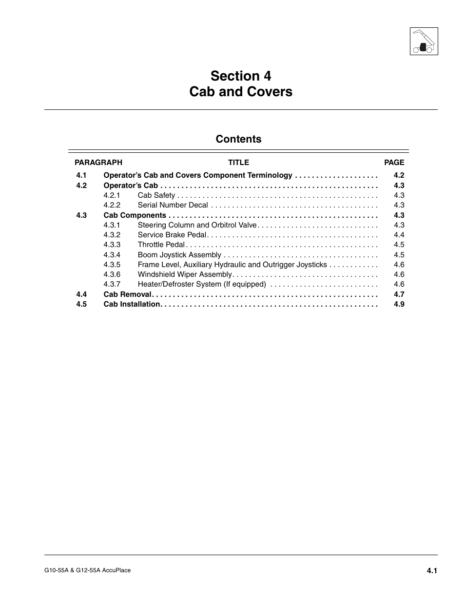 JLG G12-55A AccuPlace Service Manual User Manual | Page 45 / 230