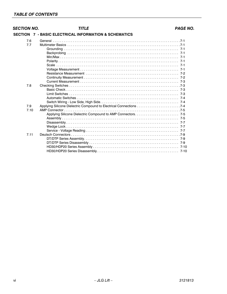 JLG M600 Service Manual User Manual | Page 10 / 222