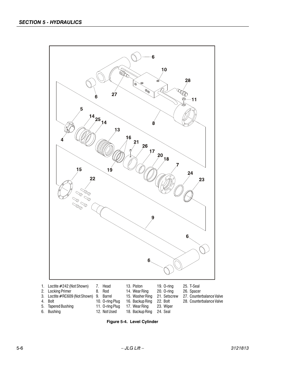 Level cylinder -6 | JLG M600 Service Manual User Manual | Page 150 / 222