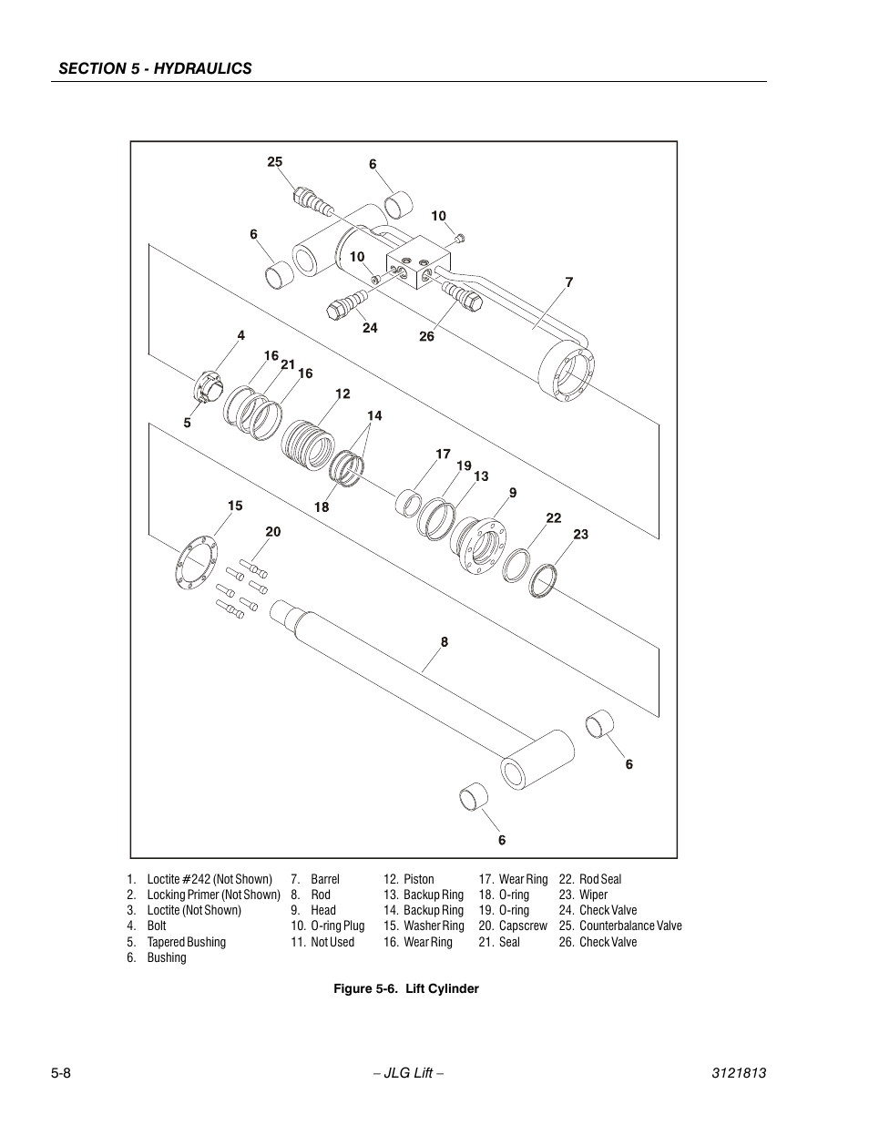 Lift cylinder -8 | JLG M600 Service Manual User Manual | Page 152 / 222