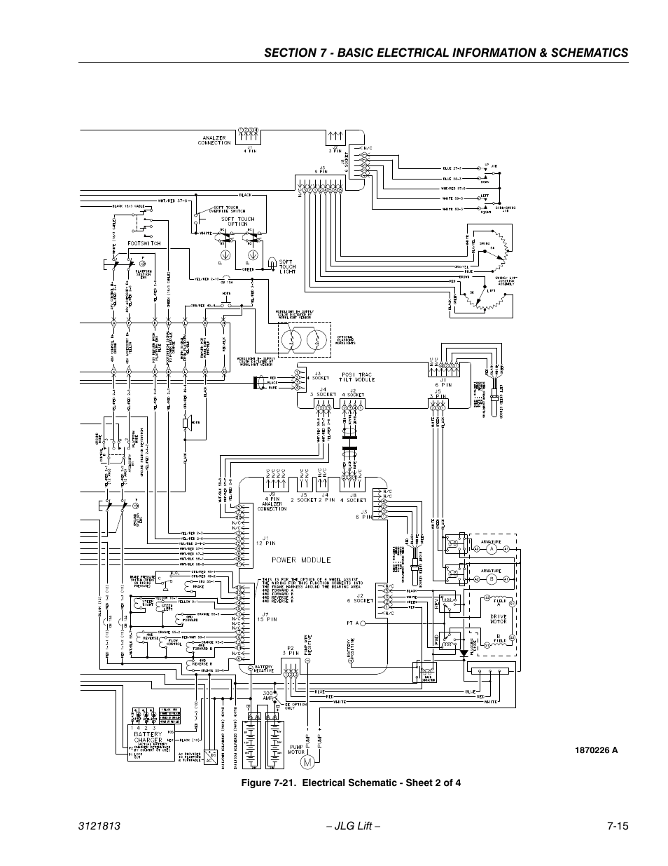 Electrical schematic - sheet 2 of 4 -15 | JLG M600 Service Manual User Manual | Page 215 / 222