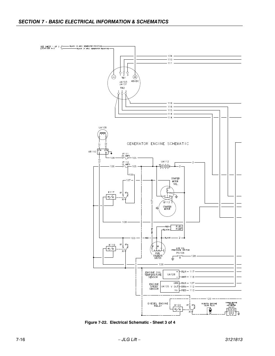 Electrical schematic - sheet 3 of 4 -16 | JLG M600 Service Manual User Manual | Page 216 / 222