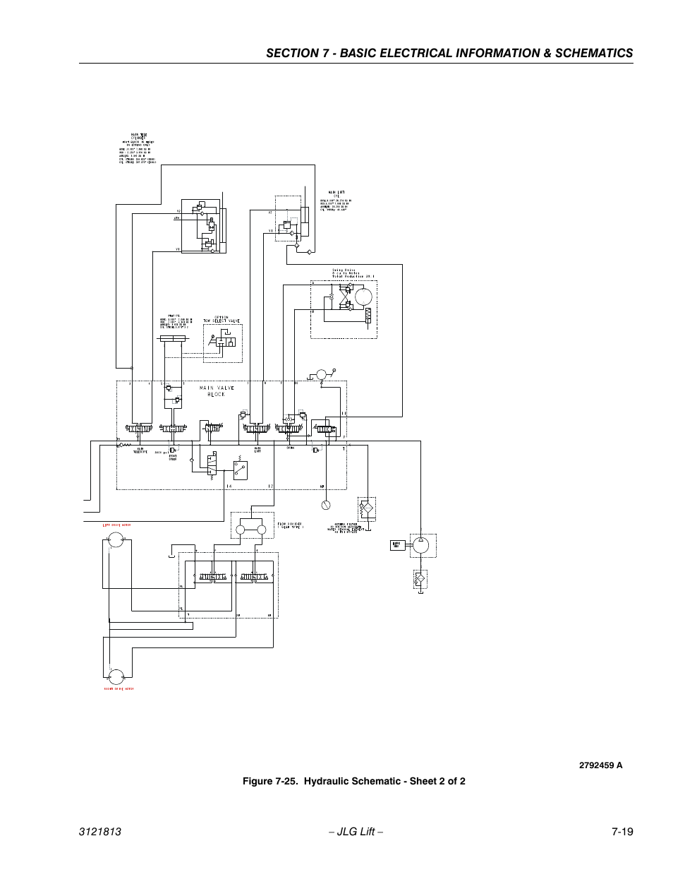 Hydraulic schematic - sheet 2 of 2 -19 | JLG M600 Service Manual User Manual | Page 219 / 222