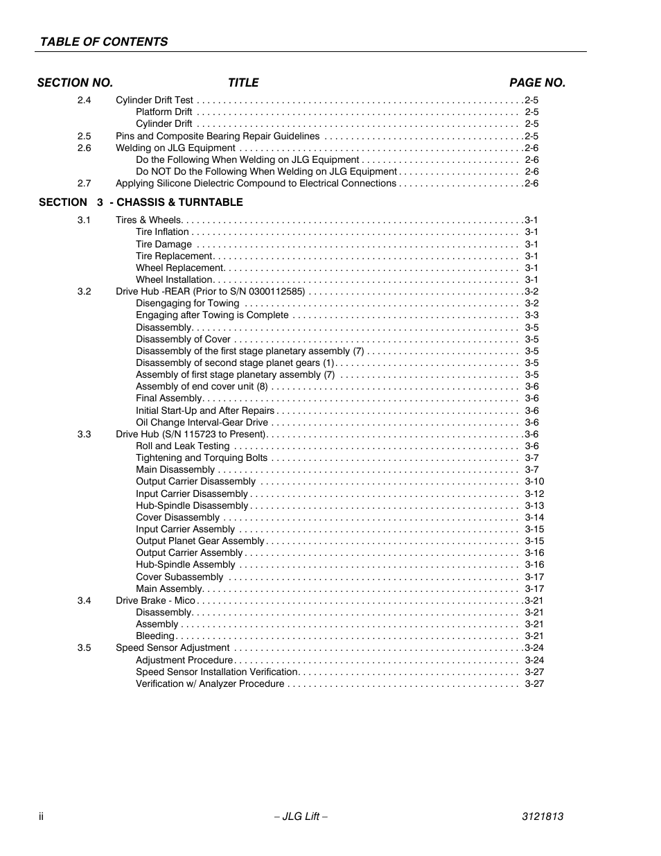 JLG M600 Service Manual User Manual | Page 6 / 222