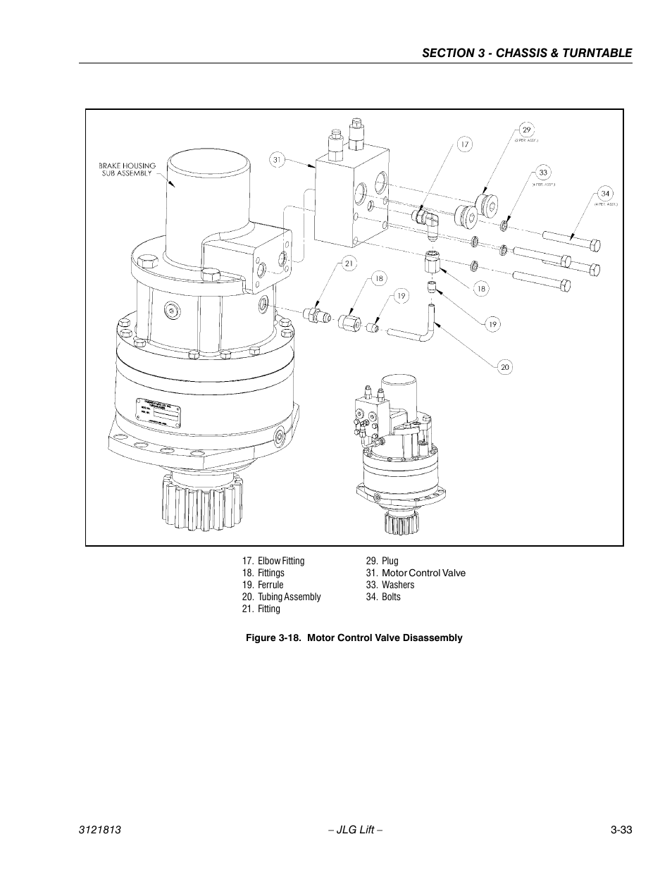 Motor control valve disassembly -33 | JLG M600 Service Manual User Manual | Page 71 / 222