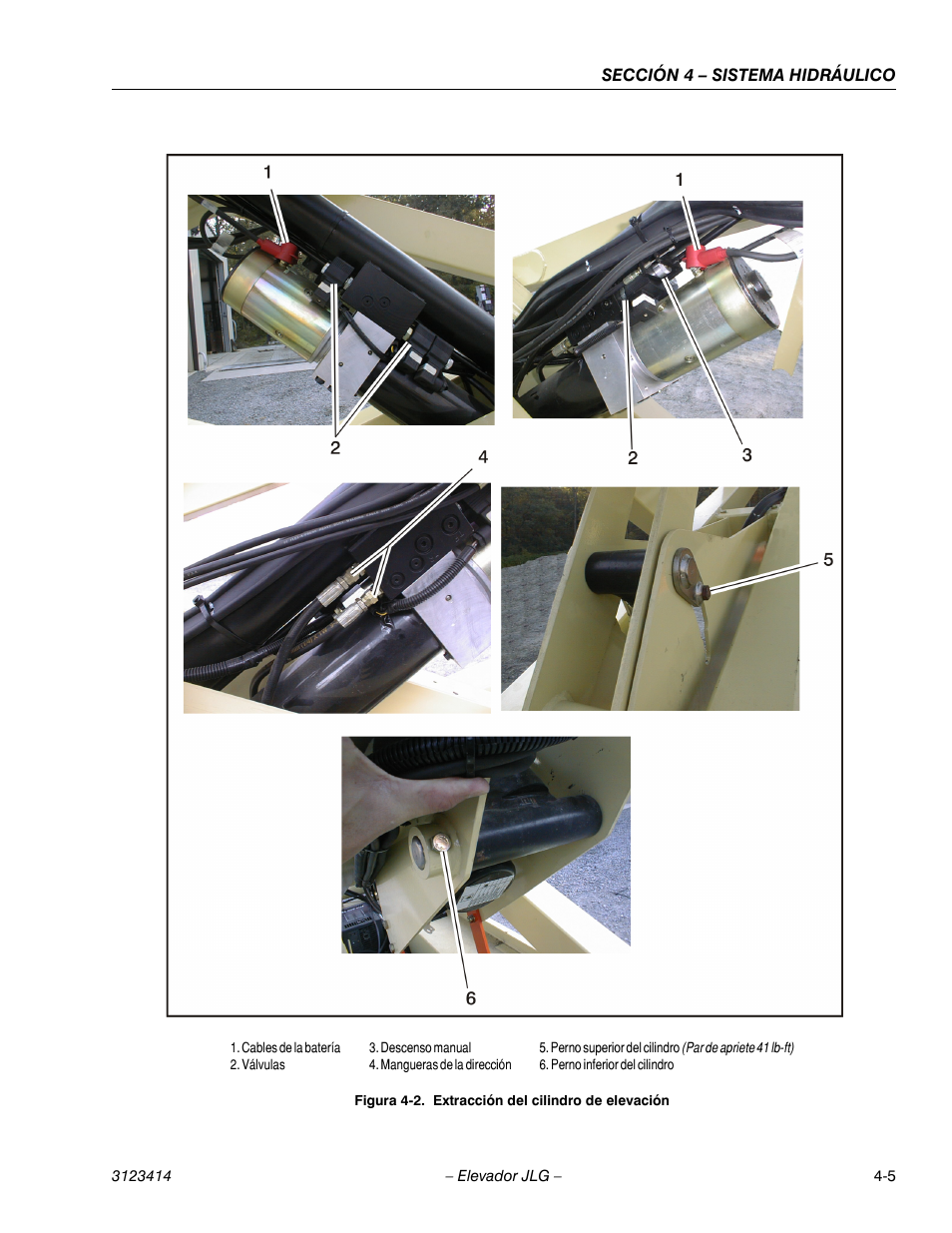 Extracción del cilindro de elevación -5 | JLG 3246ES Service Manual User Manual | Page 107 / 216
