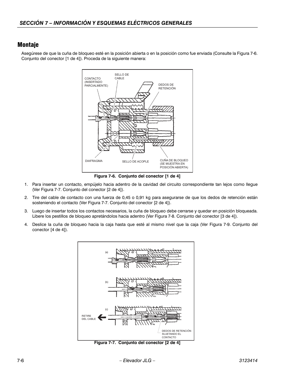 3heading - montaje, Conjunto del conector [1 de 4] -6, Conjunto del conector [2 de 4] -6 | Montaje | JLG 3246ES Service Manual User Manual | Page 178 / 216