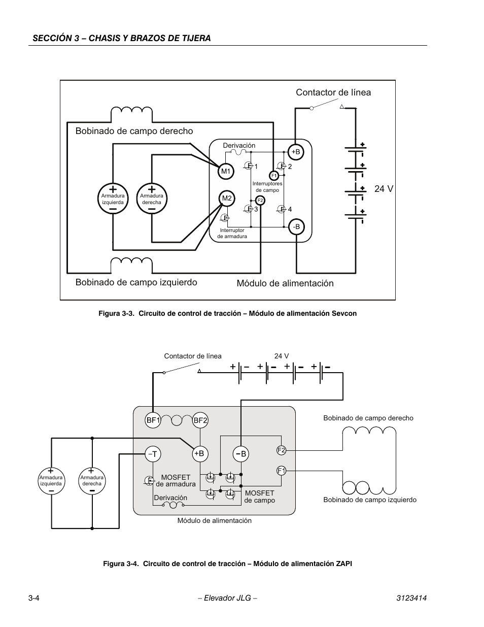 Bobinado de campo derecho, Sección 3 – chasis y brazos de tijera | JLG 3246ES Service Manual User Manual | Page 40 / 216