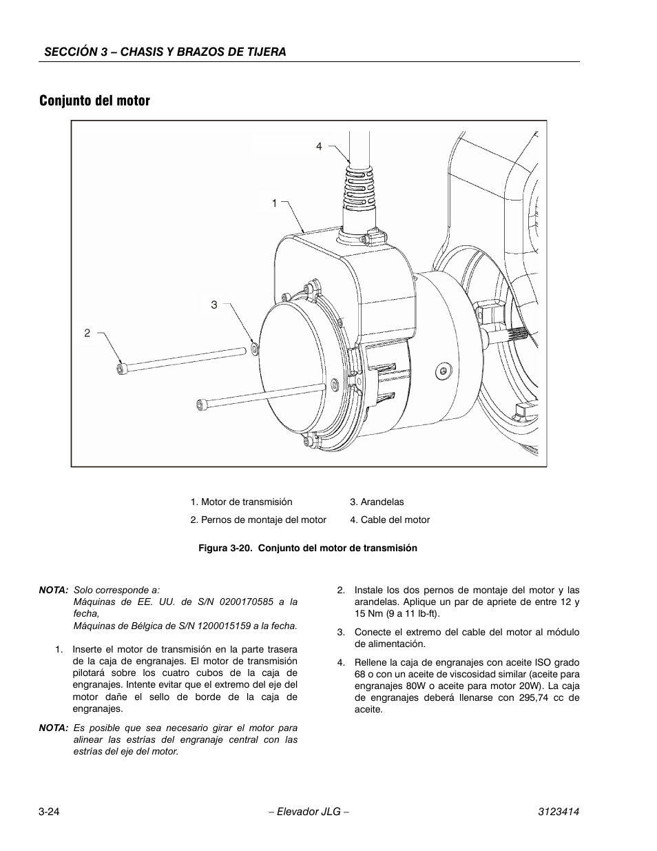 3heading - conjunto del motor, Conjunto del motor | JLG 3246ES Service Manual User Manual | Page 60 / 216