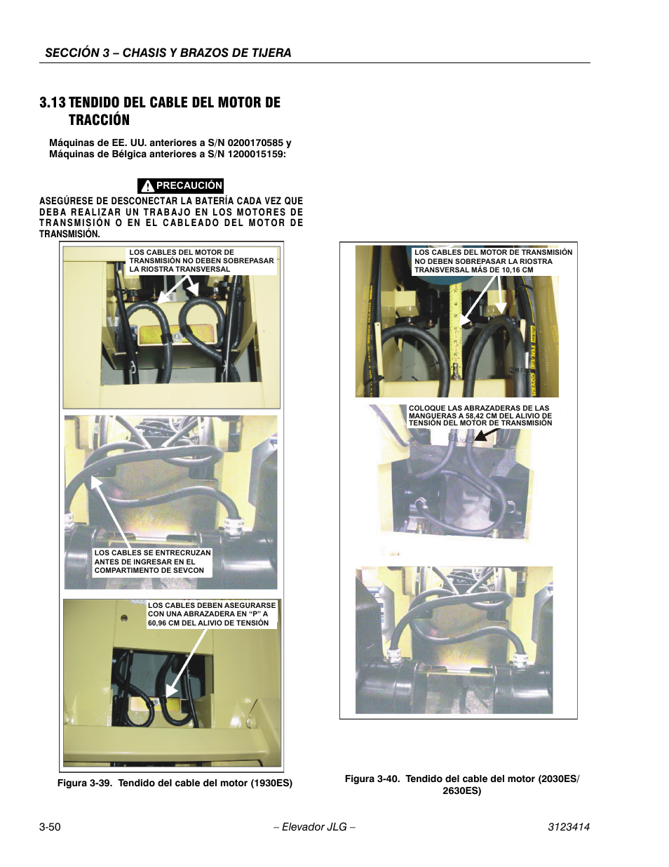 13 tendido del cable del motor de tracción | JLG 3246ES Service Manual User Manual | Page 86 / 216