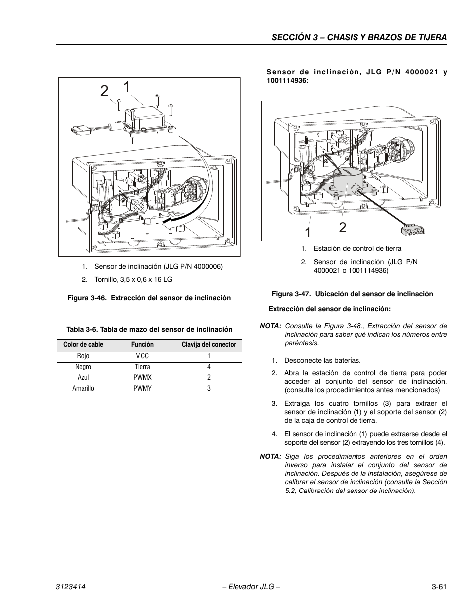 Cellcenter - rojo, Cellcenter - v cc, Cellcenter - 1 | Cellcenter - negro, Cellcenter - tierra, Cellcenter - 4, Cellcenter - azul, Cellcenter - pwmx, Cellcenter - 2, Cellcenter - amarillo | JLG 3246ES Service Manual User Manual | Page 97 / 216