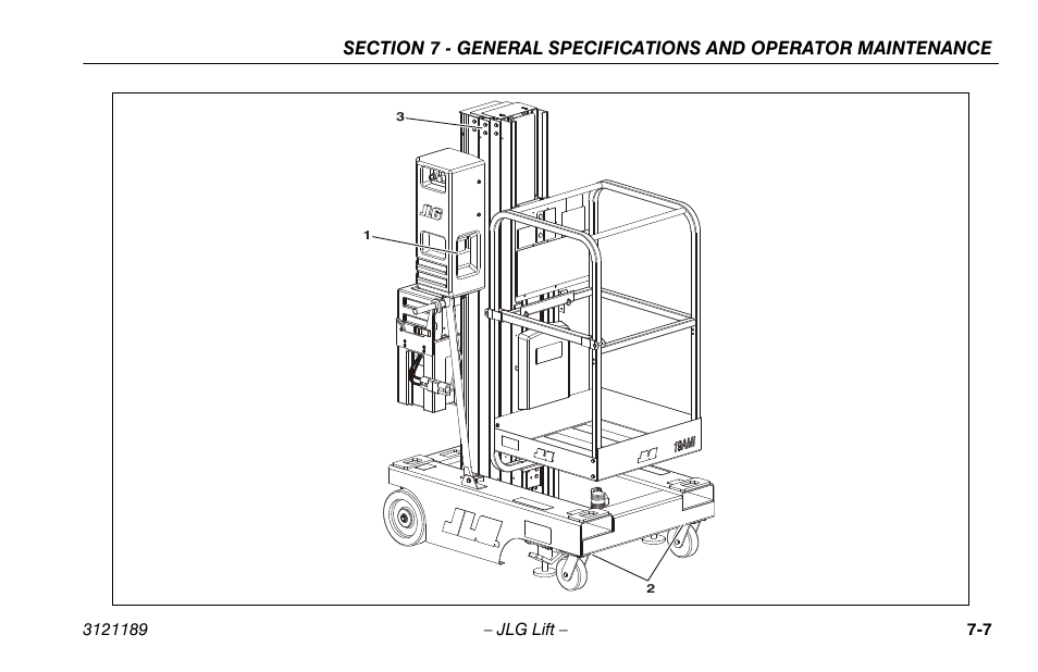 JLG 19AMI Operator Manual User Manual | Page 61 / 68