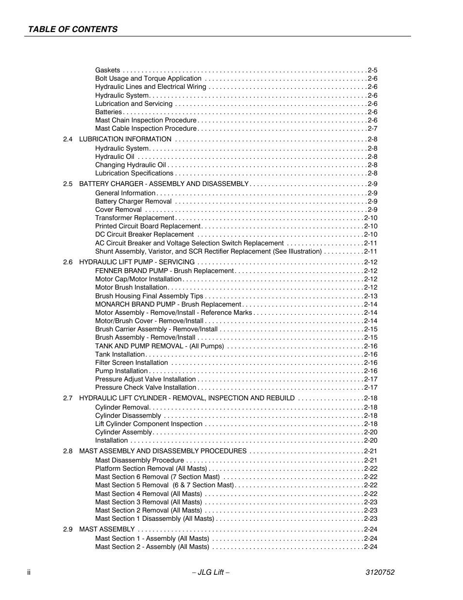 JLG 41AM (3120752) Service Manual User Manual | Page 10 / 84
