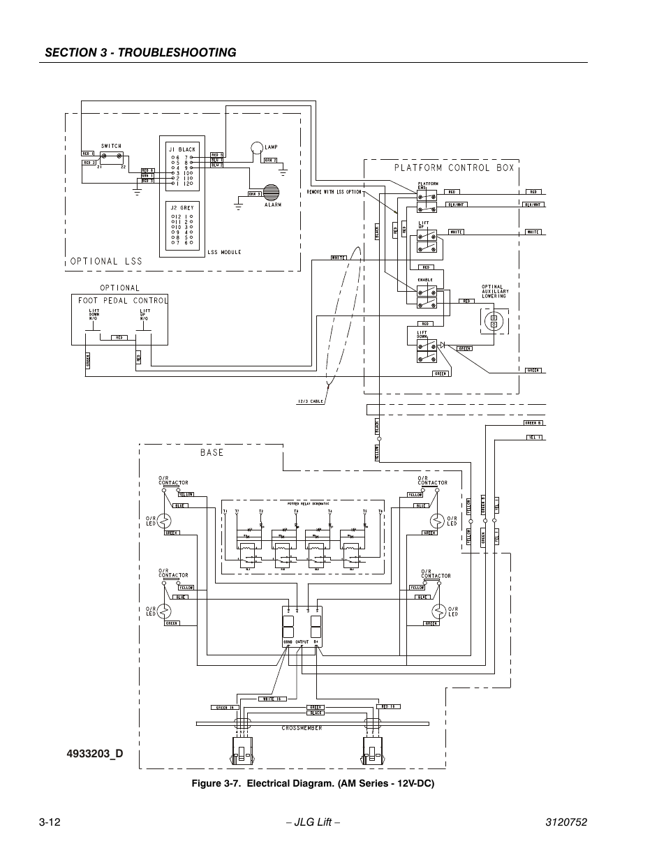 Electrical diagram. (am series - 12v-dc) -12 | JLG 41AM (3120752) Service Manual User Manual | Page 74 / 84