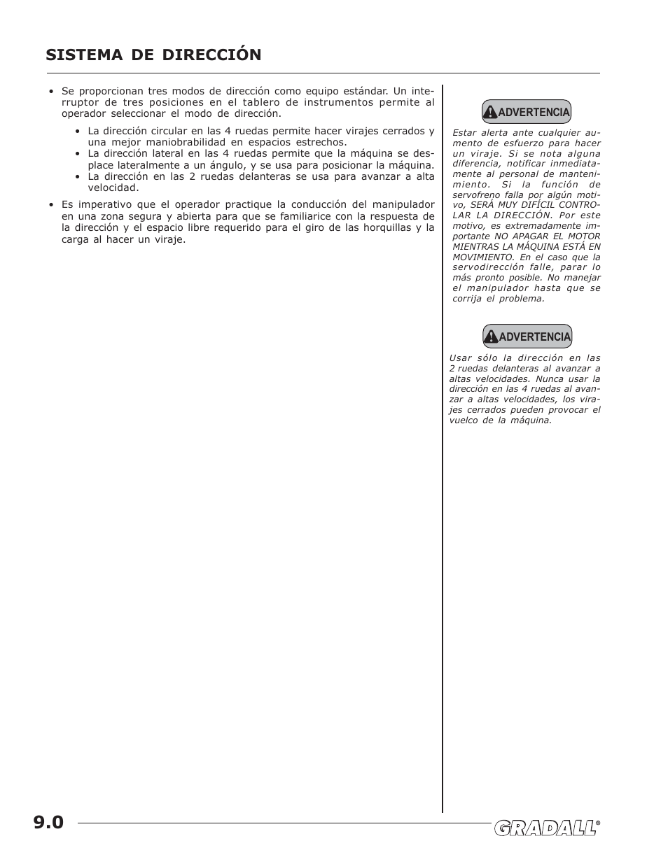 Sistema de dirección | JLG G10-43A (0160005444 & After) Operator Manual User Manual | Page 28 / 56