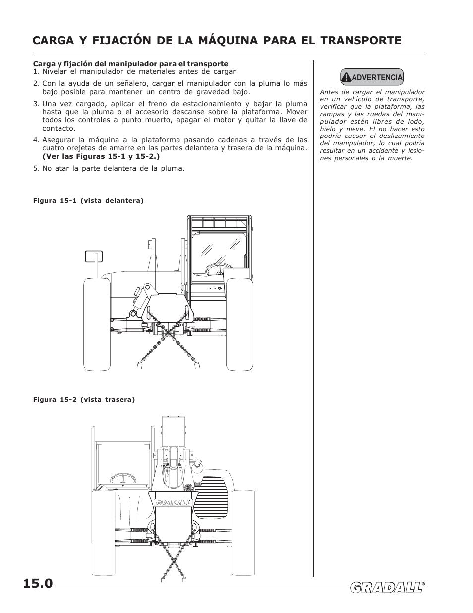 Carga y fijación de la máquina para el transporte | JLG G10-43A (0160005444 & After) Operator Manual User Manual | Page 46 / 56