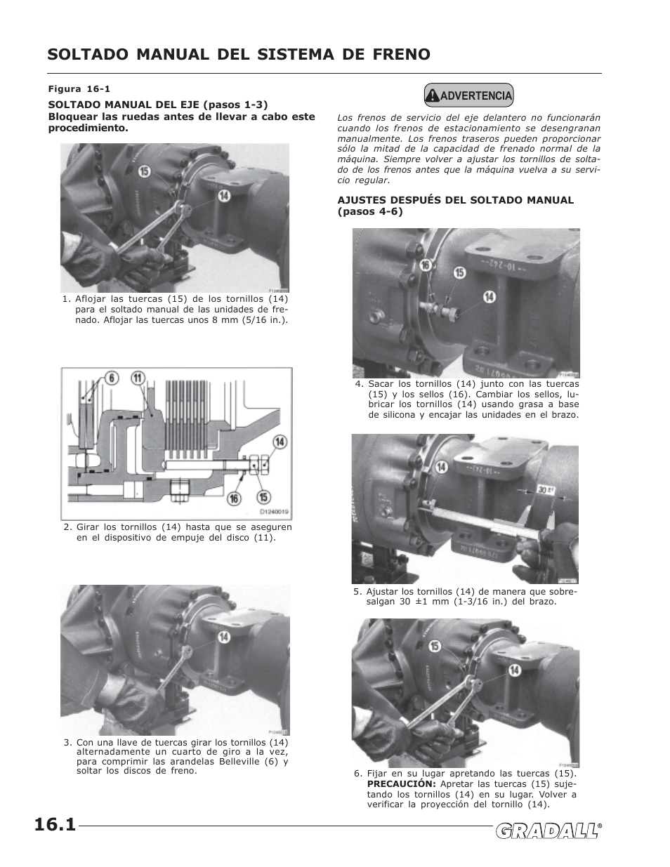 Soltado manual del sistema de freno | JLG G10-43A (0160005444 & After) Operator Manual User Manual | Page 48 / 56