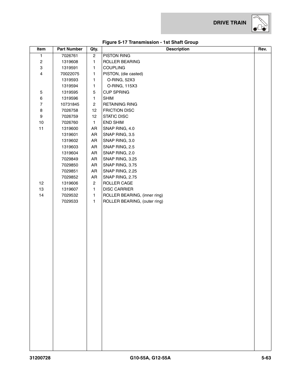 JLG G12-55A Parts Manual User Manual | Page 185 / 418