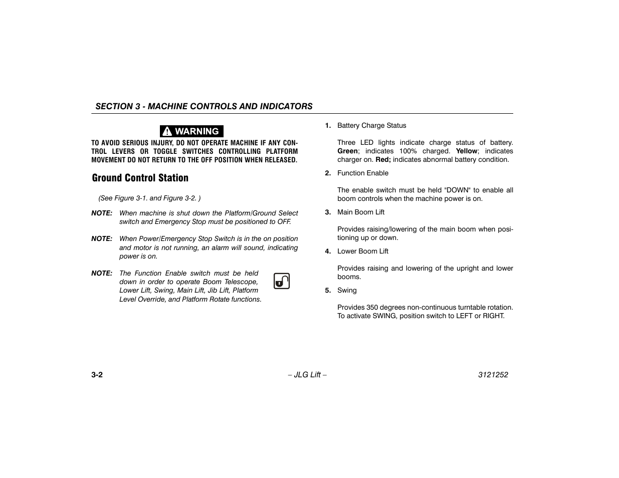 Ground control station, Ground control station -2 | JLG E300 Operator Manual User Manual | Page 32 / 92