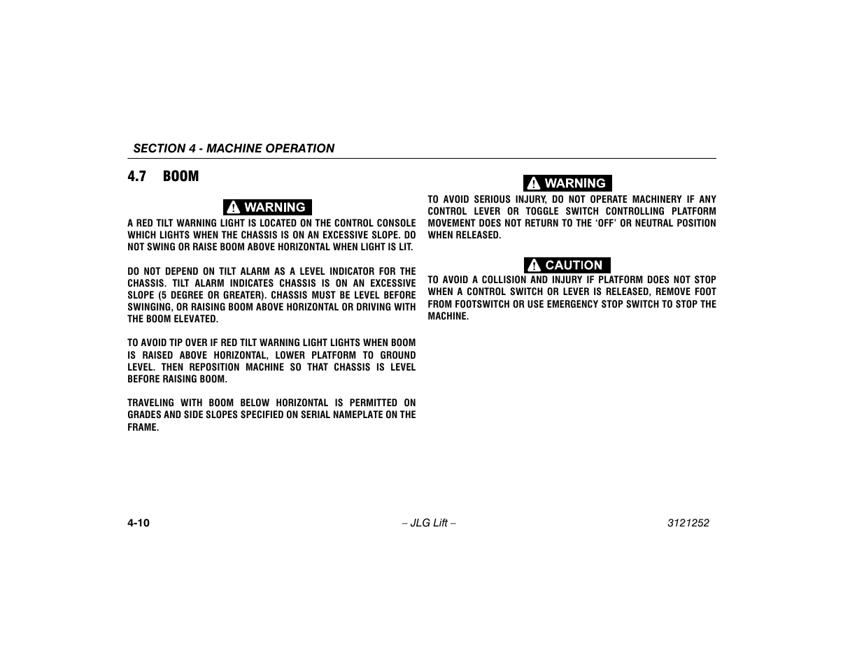 7 boom, 7 boom -10 | JLG E300 Operator Manual User Manual | Page 54 / 92