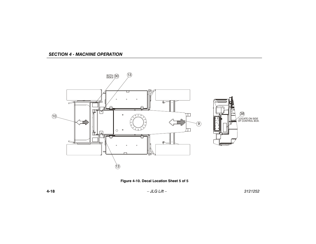 10. decal location sheet 5 of 5 -18 | JLG E300 Operator Manual User Manual | Page 62 / 92