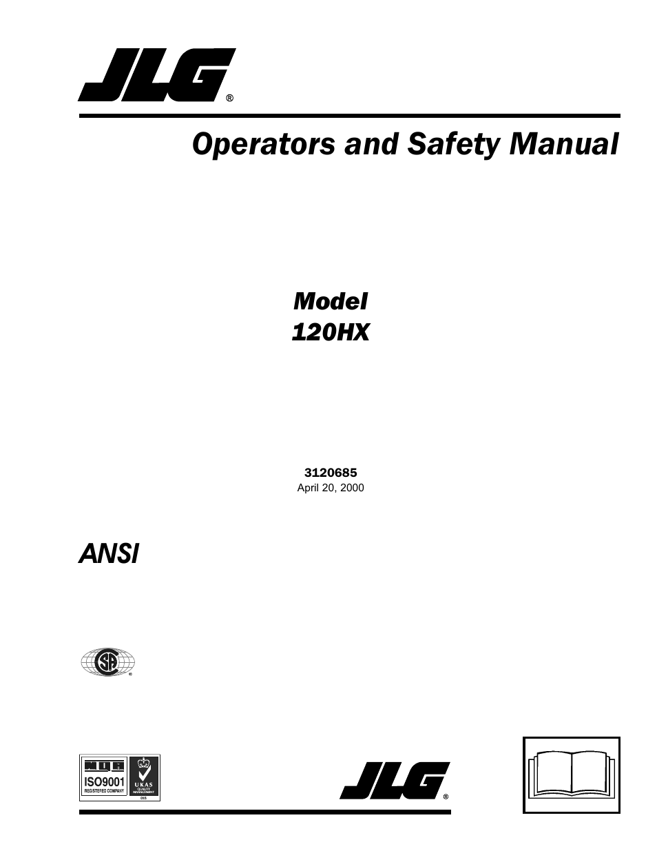 JLG 120HX ANSI Operator Manual User Manual | 78 pages