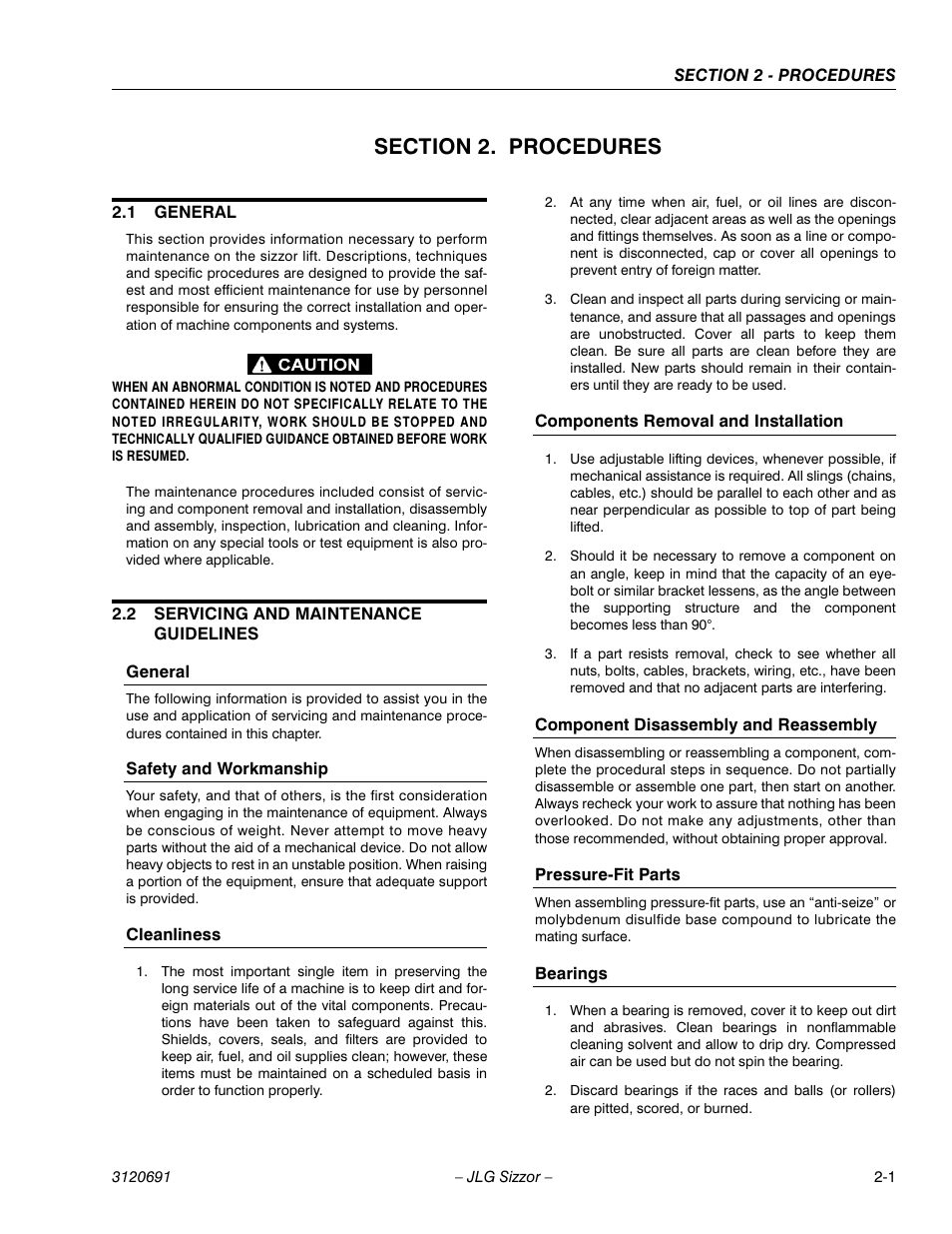 JLG 40RTS ANSI Service Manual User Manual | Page 17 / 84