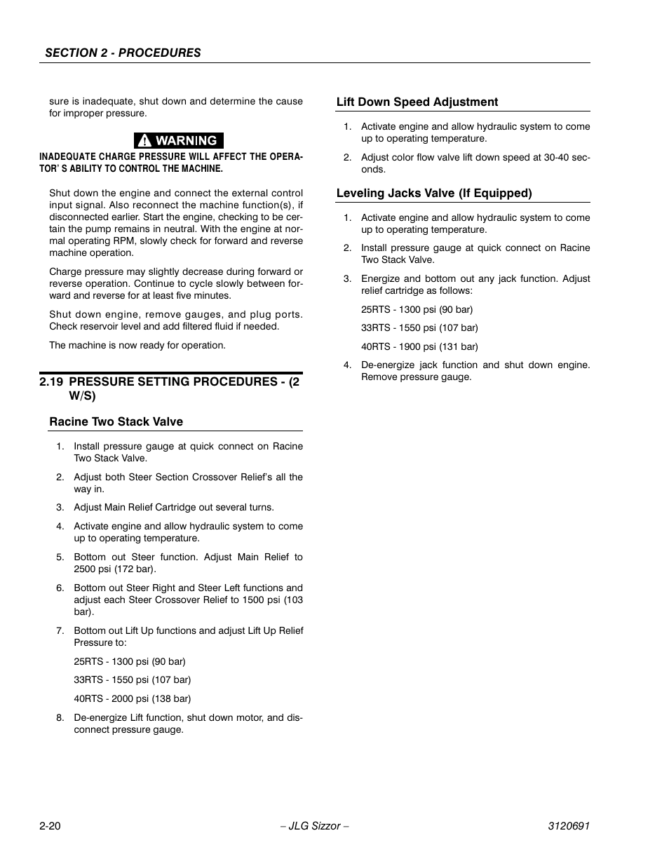 JLG 40RTS ANSI Service Manual User Manual | Page 36 / 84