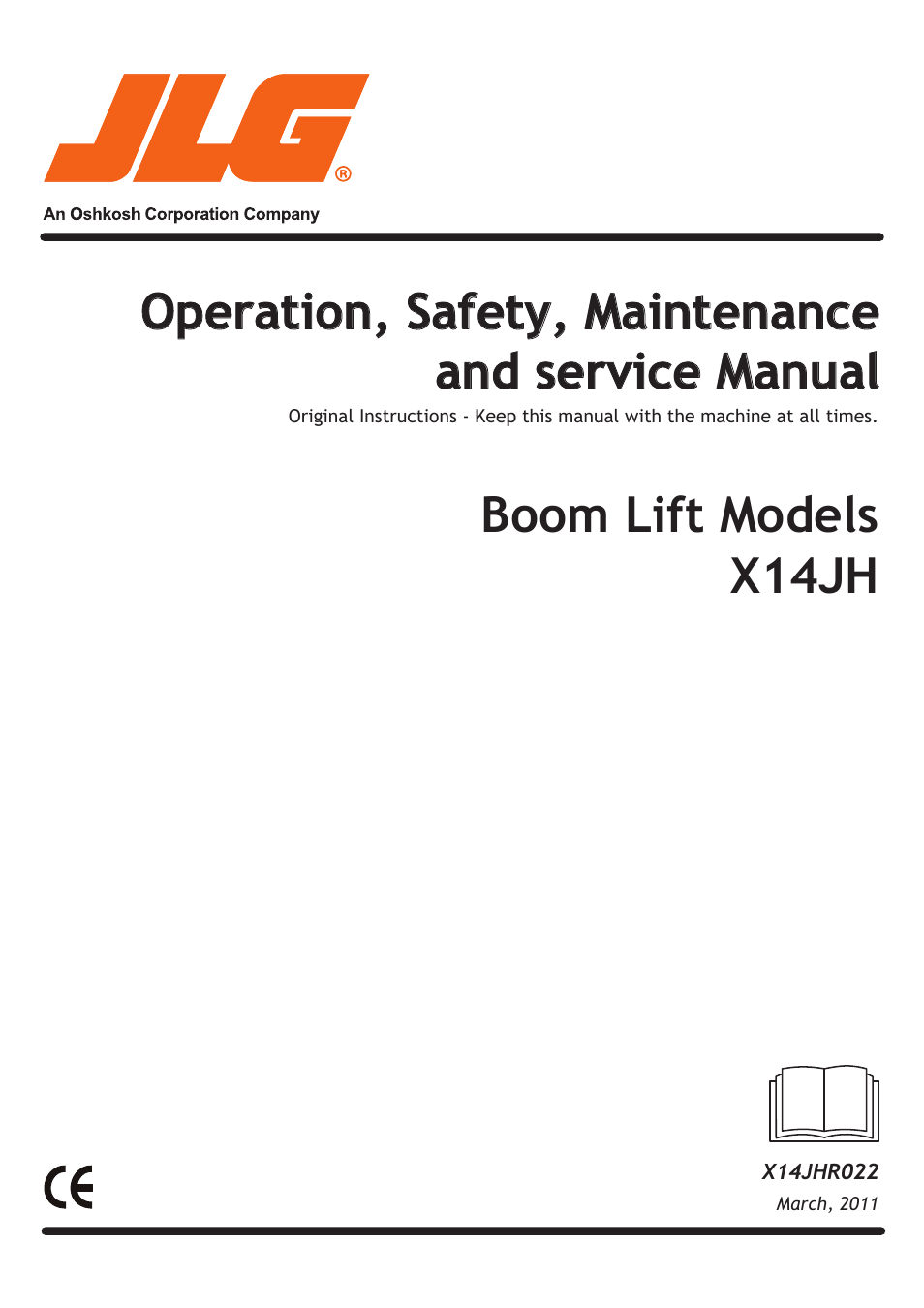 JLG X14JH Operator Manual User Manual | 108 pages