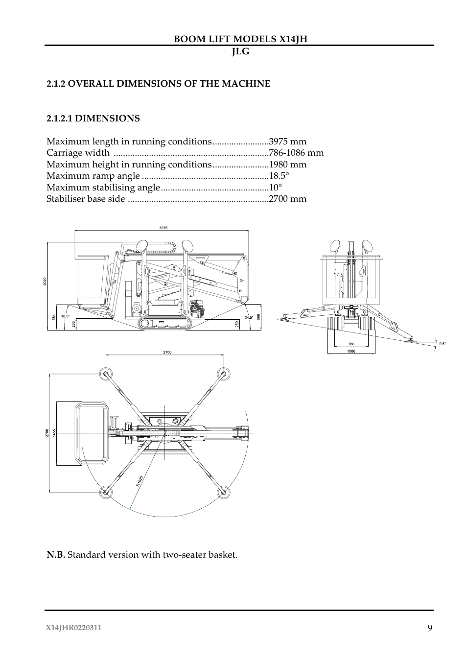 JLG X14JH Operator Manual User Manual | Page 12 / 108