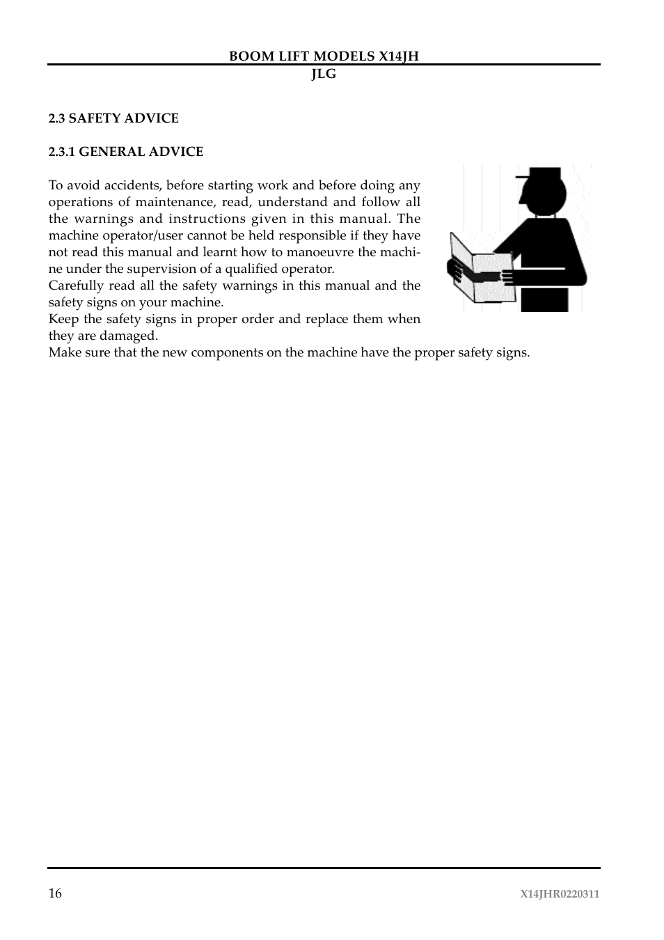 JLG X14JH Operator Manual User Manual | Page 19 / 108