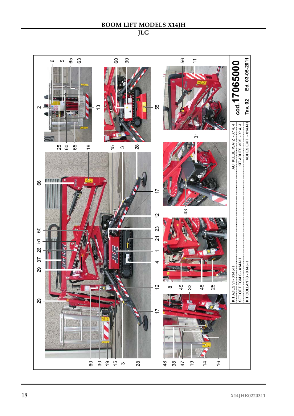 Boom lift models x14jh jlg 18 | JLG X14JH Operator Manual User Manual | Page 21 / 108