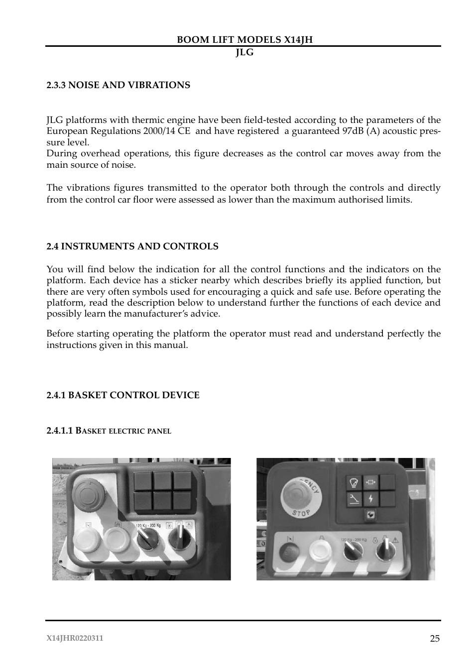 JLG X14JH Operator Manual User Manual | Page 28 / 108