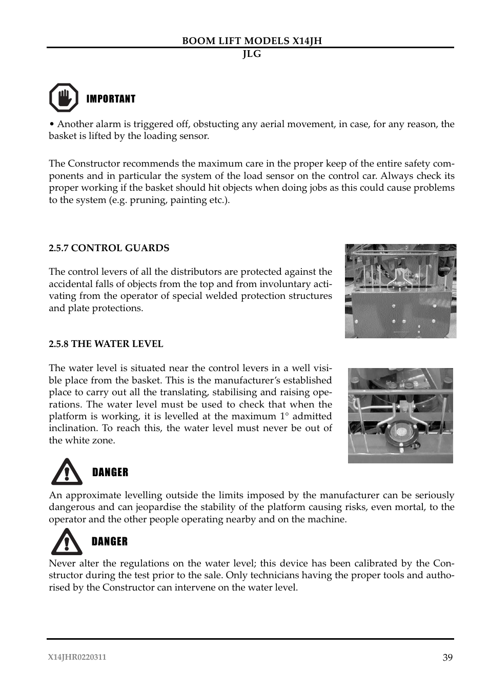 JLG X14JH Operator Manual User Manual | Page 42 / 108