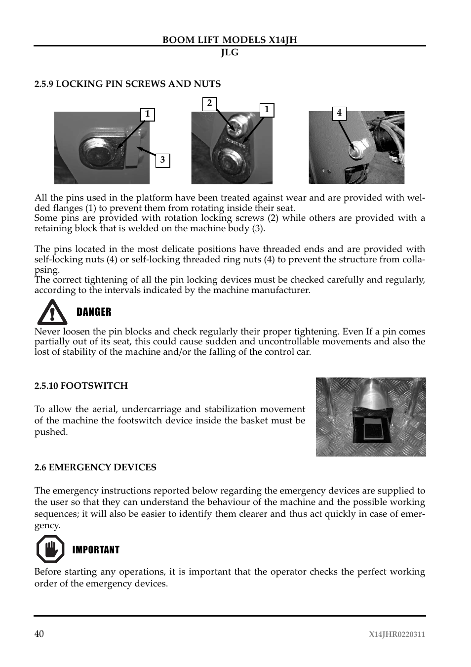 JLG X14JH Operator Manual User Manual | Page 43 / 108