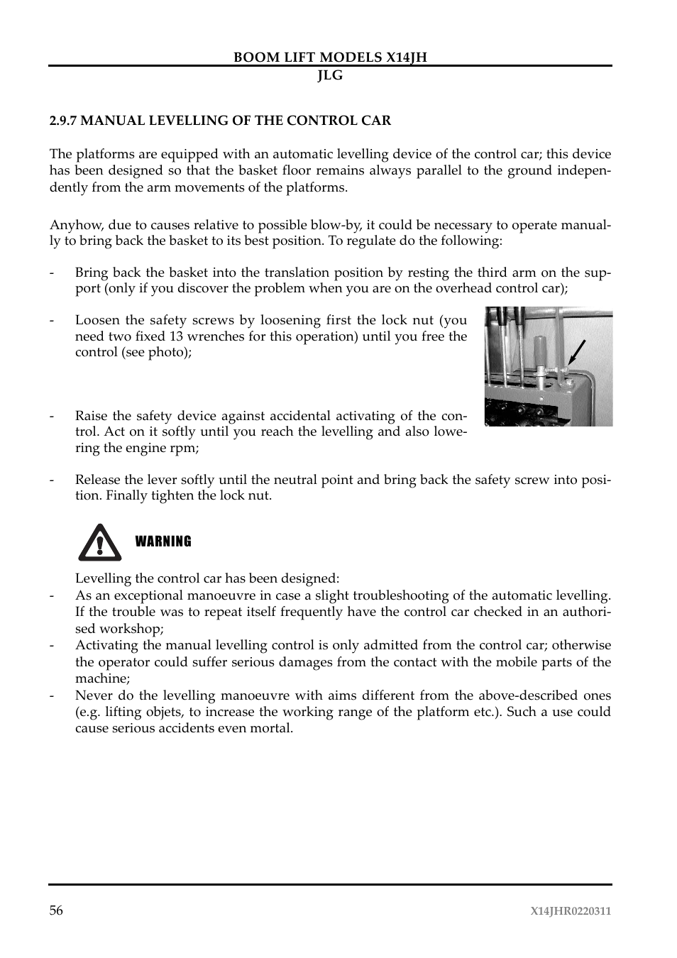 JLG X14JH Operator Manual User Manual | Page 59 / 108