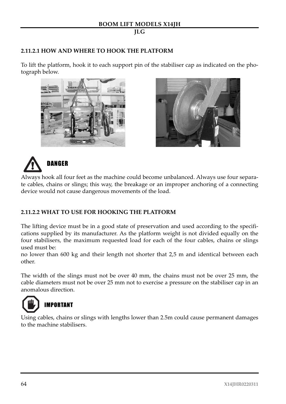 JLG X14JH Operator Manual User Manual | Page 67 / 108
