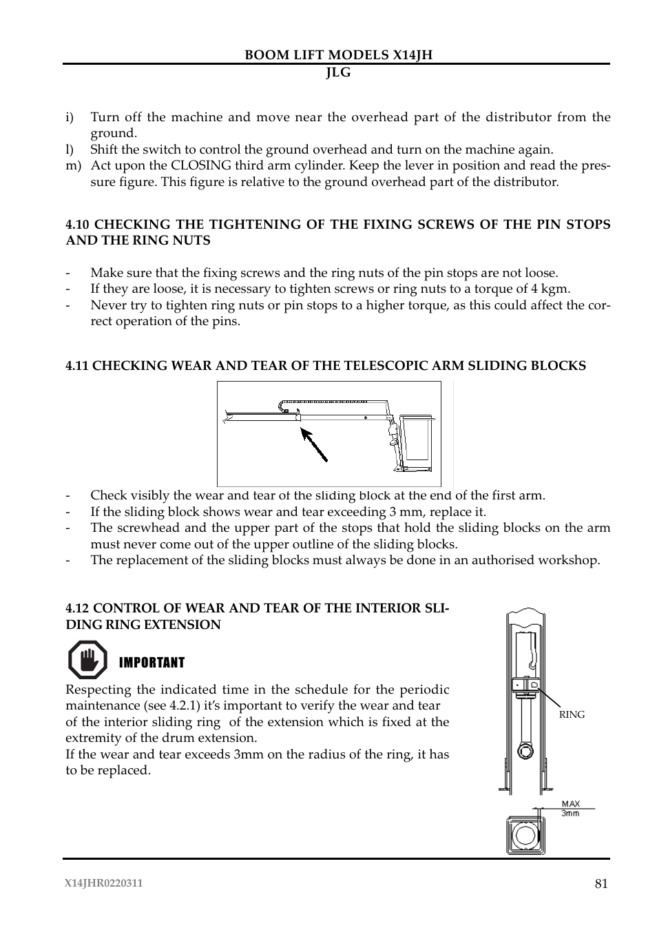 JLG X14JH Operator Manual User Manual | Page 84 / 108