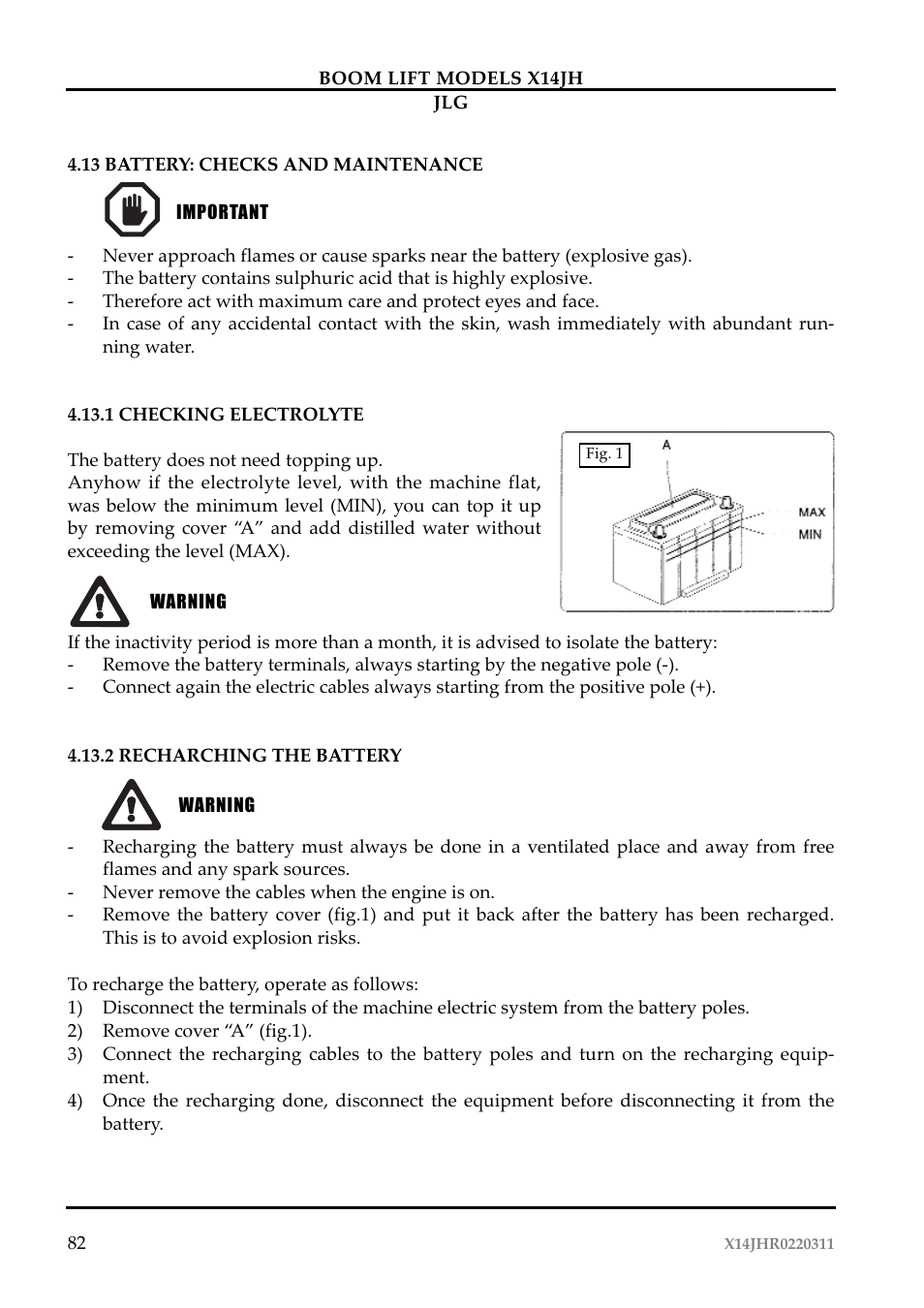JLG X14JH Operator Manual User Manual | Page 85 / 108