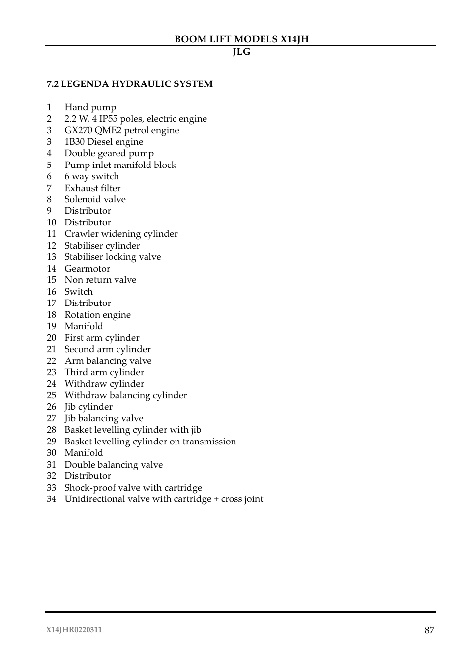 JLG X14JH Operator Manual User Manual | Page 90 / 108